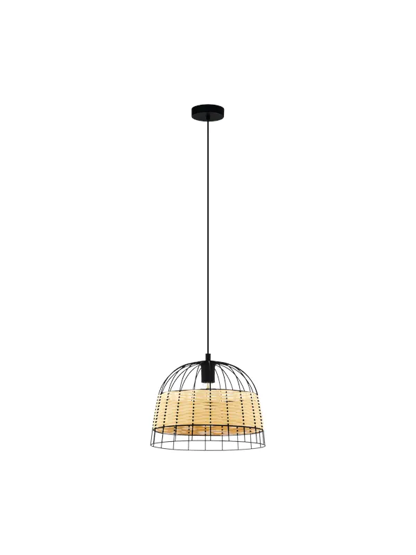 EGLO ANWICK pendant light Ø370 mm black/natural