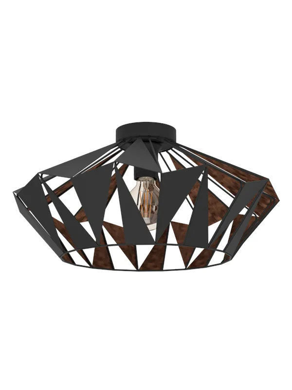 EGLO CARLTON 6 ceiling lamp black/nut