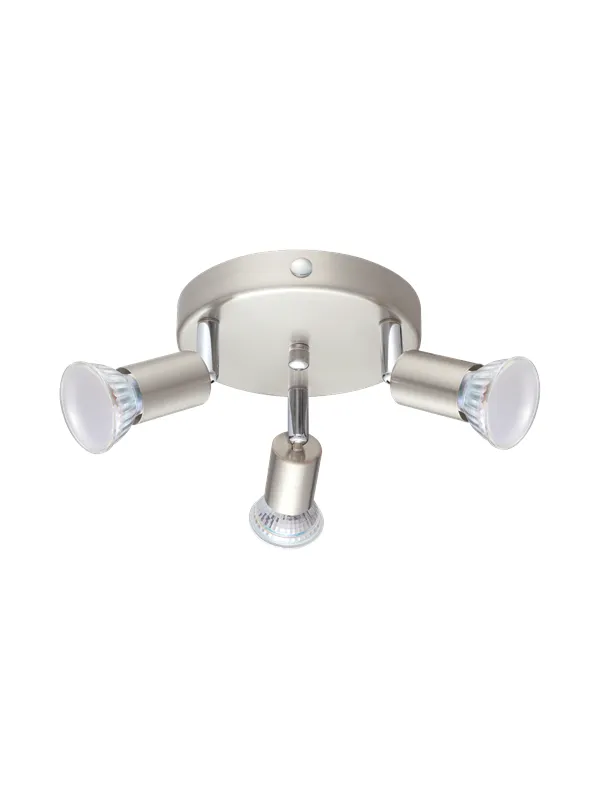 EGLO MINI spot round 3L brushed steel