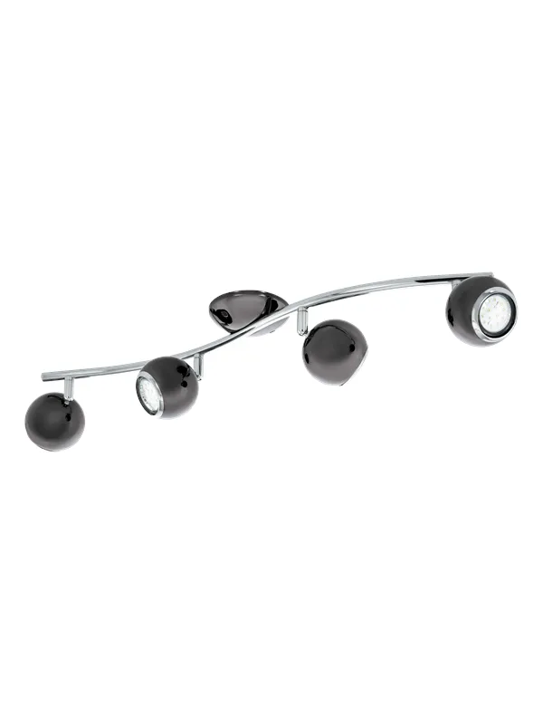 EGLO BIMEDA spot rail 4L smoke-coloured nickel/chrome
