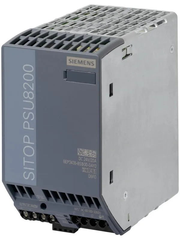 Siemens Sitop psu8200 24 v/20 a stabilized power supply input: 3 400-500 v