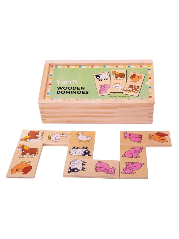 Bigjigs Wooden Domino Farm Animals