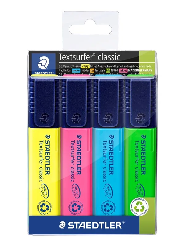 Staedtler Highlighter Textsurf.cl.4pcs.wallet