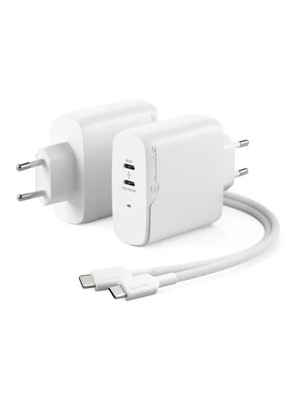ALOGIC 2X63 Rapid Power 63W GaN Charger - Incl. 2m USB-C Charging Cable