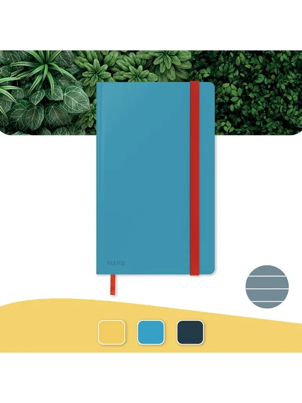 Leitz  Cosy Soft Touch medium notatbok Hardcover, linjer Sjøblå