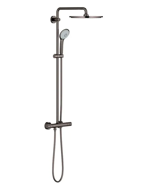 Grohe Euphoria System 310, Dusjsystem med termostatisk blandebatteri for veggmontering, Hard Graphite
