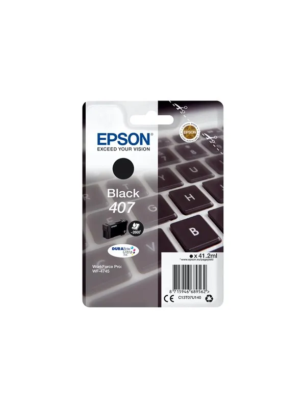 Epson 407 - L size - black - original - ink cartridge