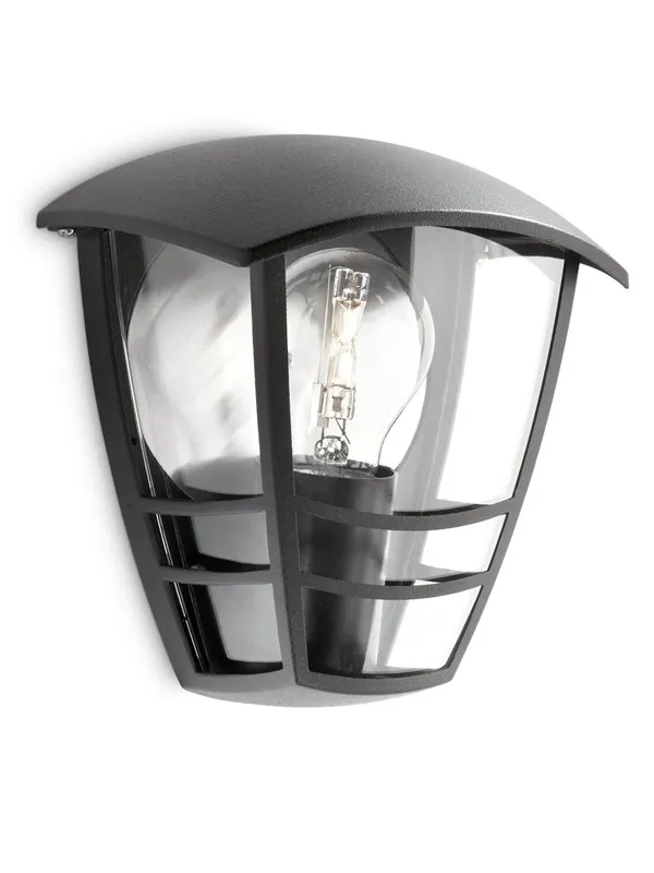 Philips Creek utendørs vegglampe, svart
