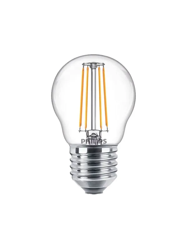 Philips LED-lyspære Classic Mini-ball 4.3W/827 (40W) Clear E27