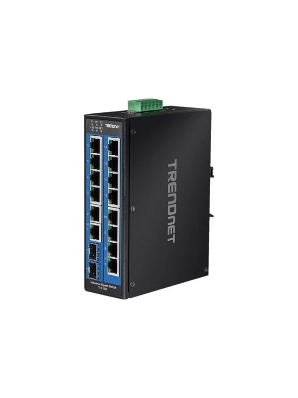 TRENDnet TI-G162 16-Port Industrial Gigabit DIN-Rail Switch