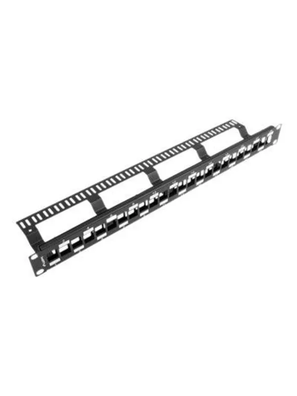 Lanberg PPKS-1224-B - patch panel (blank) - 1U - 19"