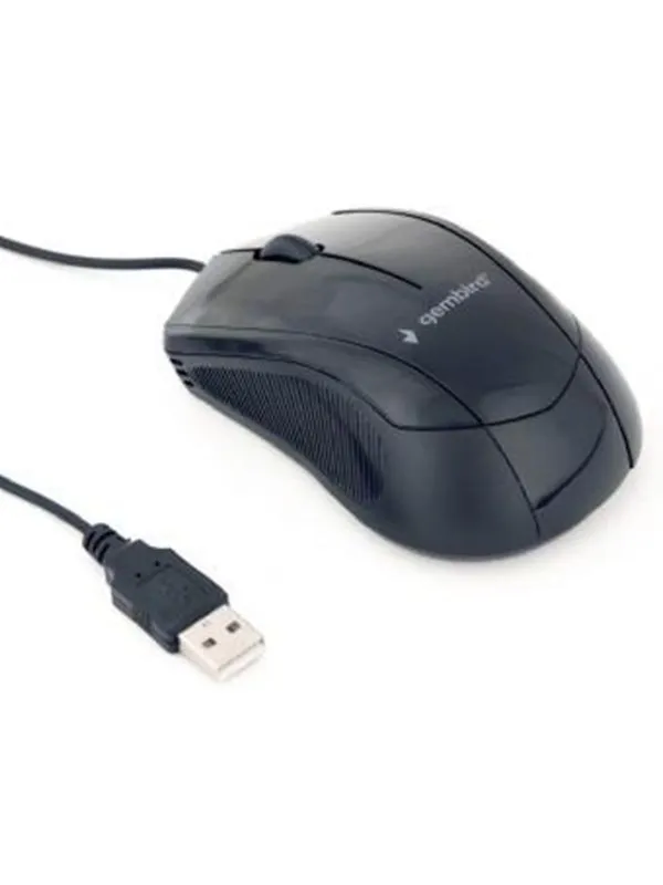 Gembird Wired optical mouse 3B-02 - Mus - Optisk - 3 knapper - Svart