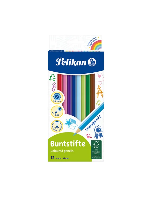 Pelikan PELIKAN 12 FARGEBLYANTER HEX 3MM