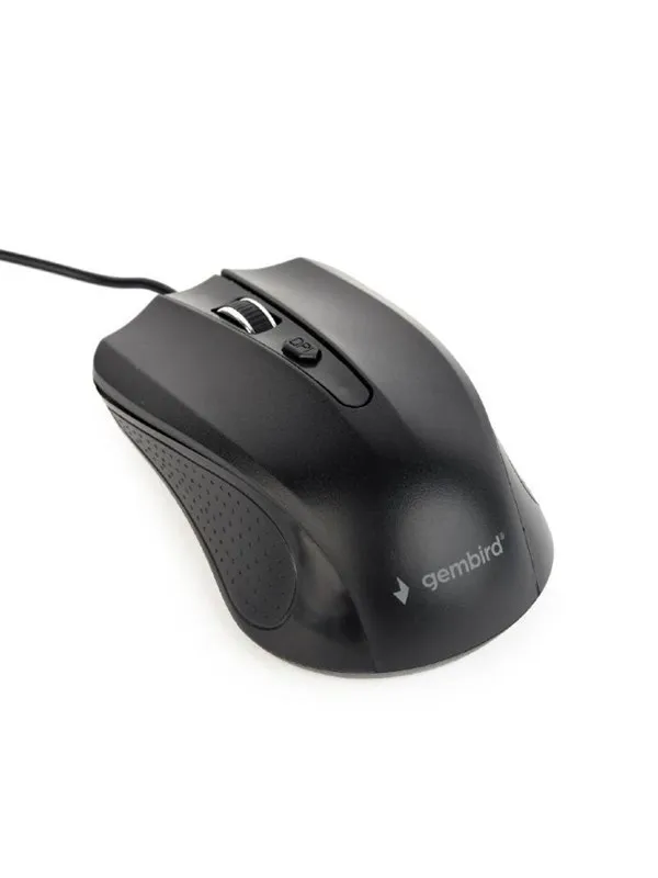 Gembird Wired optical mouse 4B-01 - Mus - Optisk - 4 - Svart