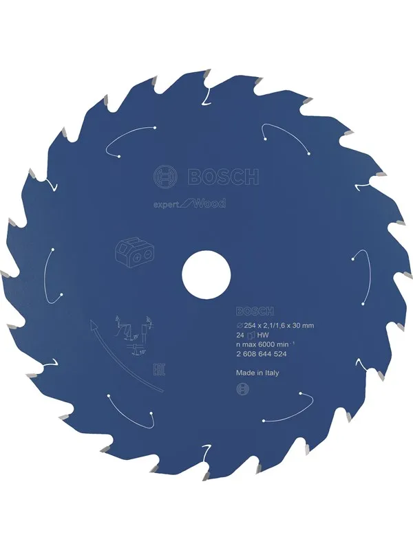Bosch Expert for Wood-sirkelsagblad for batteridrevne sager 254x2,1/1,6x30 T24