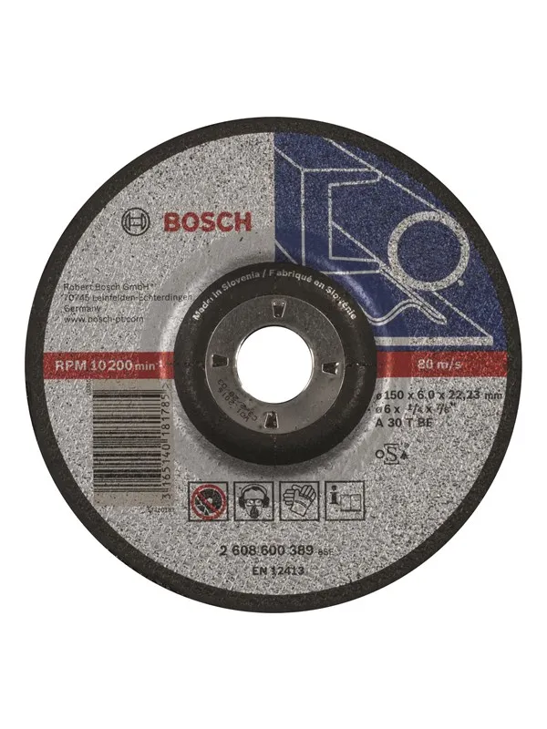 Bosch Skrubbeskive krum Expert for Metal A 30 T BF, 150 mm, 6,0 mm