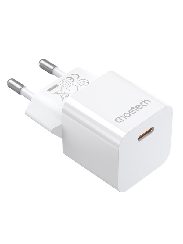 Choetech PD5010 USB-C 20W Wall Charger - White