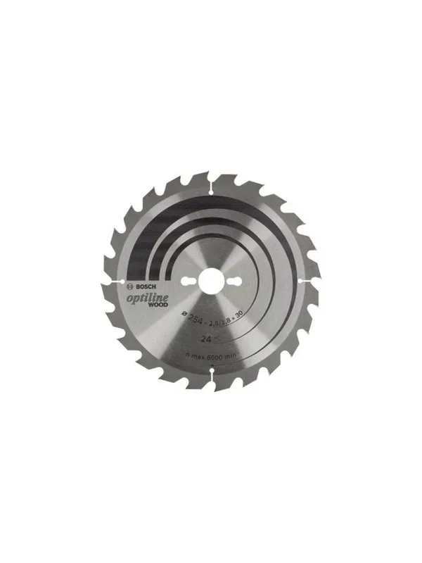 Bosch Optiline Wood-sirkelsagblad 254x2,6/1,6x30 T24 254 x 2.6/1.6 x 30 mm, 24