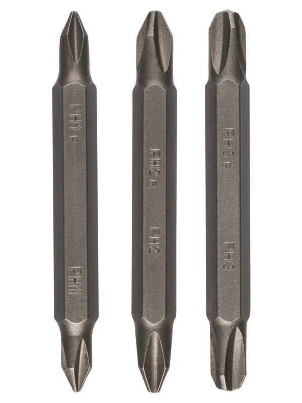 Bosch 3-delers dobbeltbits-sett (PH, PH) PH1-PH1; PH2-PH2; PH3-PH3; 60 mm