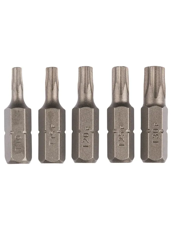 Bosch 5-delers sett skrutrekkerbits standard for skruer med innvendig torx (T) T10; T15; T20; T25; T30; 25 mm
