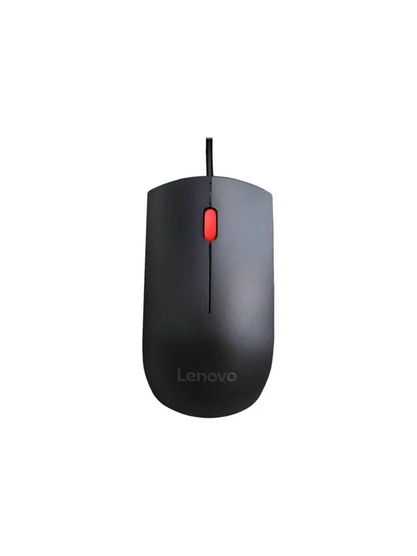 Lenovo Essential - mouse - USB - black - Mus - Optisk - 3 knapper - Svart