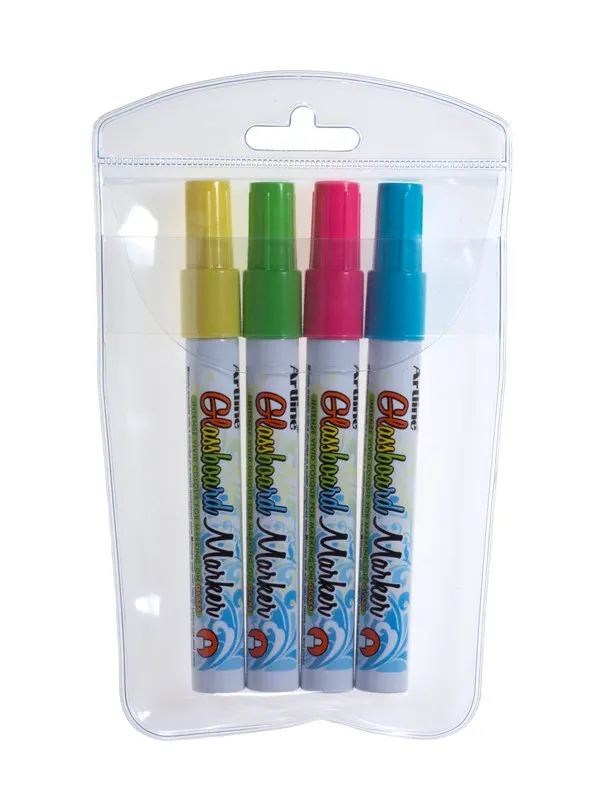 Artline EPG-4/4W2 Glassboard Marker set Green Pink Yello