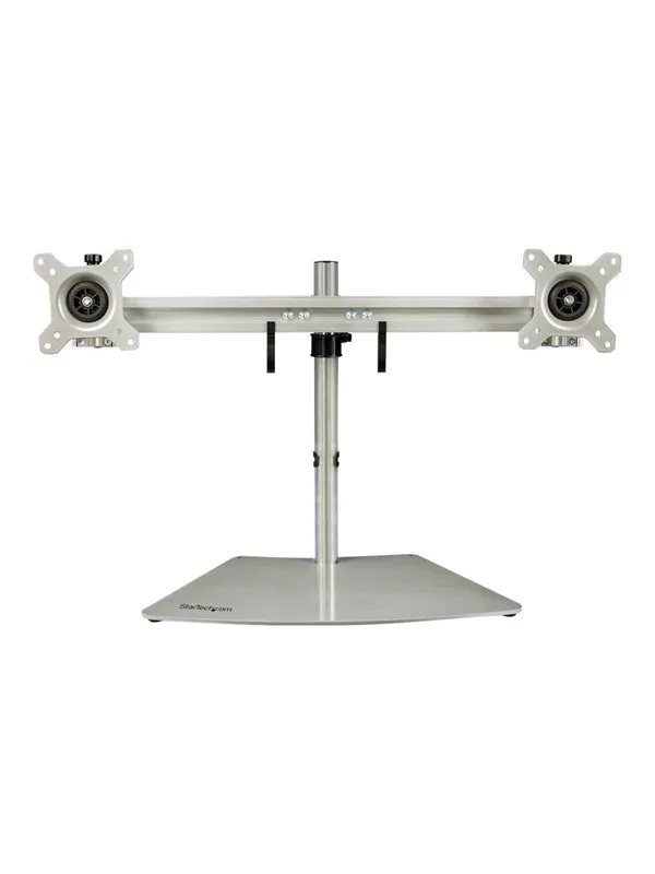StarTech.com Dual-Monitor Stand for up to 24" Monitors - Horizontal Silver - stand