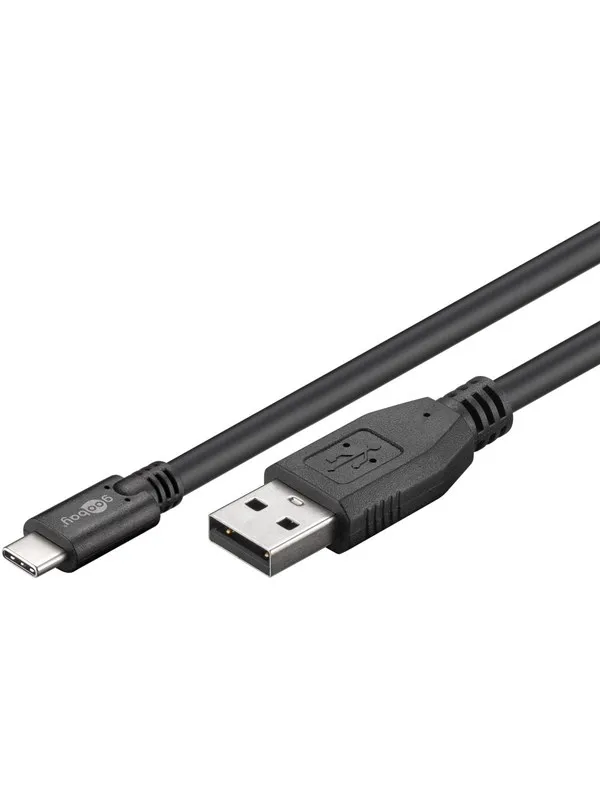 Pro USB-A <-> USB-C - 0.5m - USB 3.0 - Svart