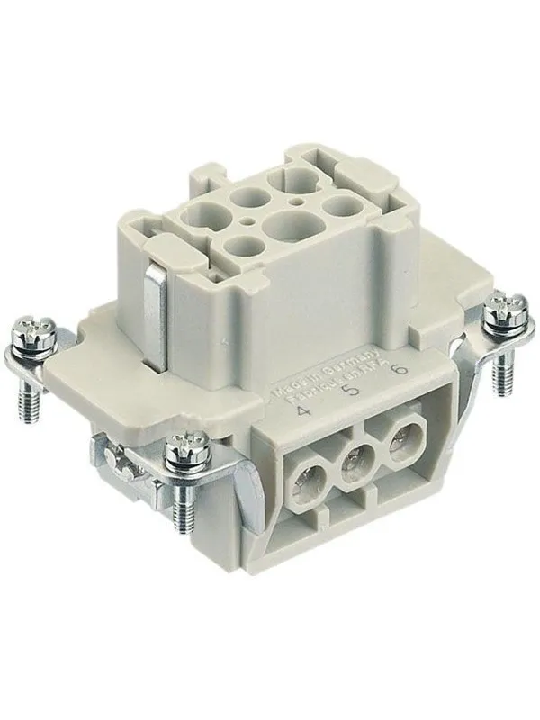 Harting Han E 06 pos female insert screw