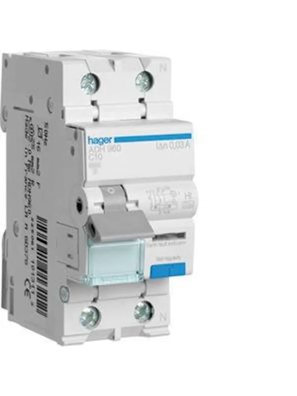 Hager Rcbo electronic rcd 1p+n 13a/c hi