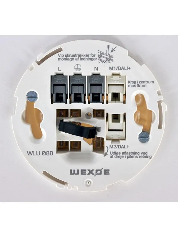 Wexøe ceiling outlet antrazit ral9011