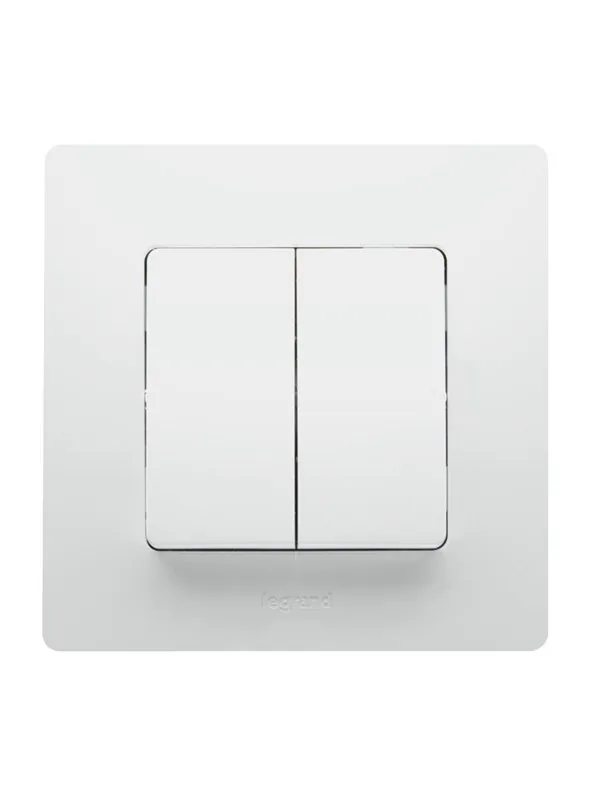Legrand Double two switch 10a white