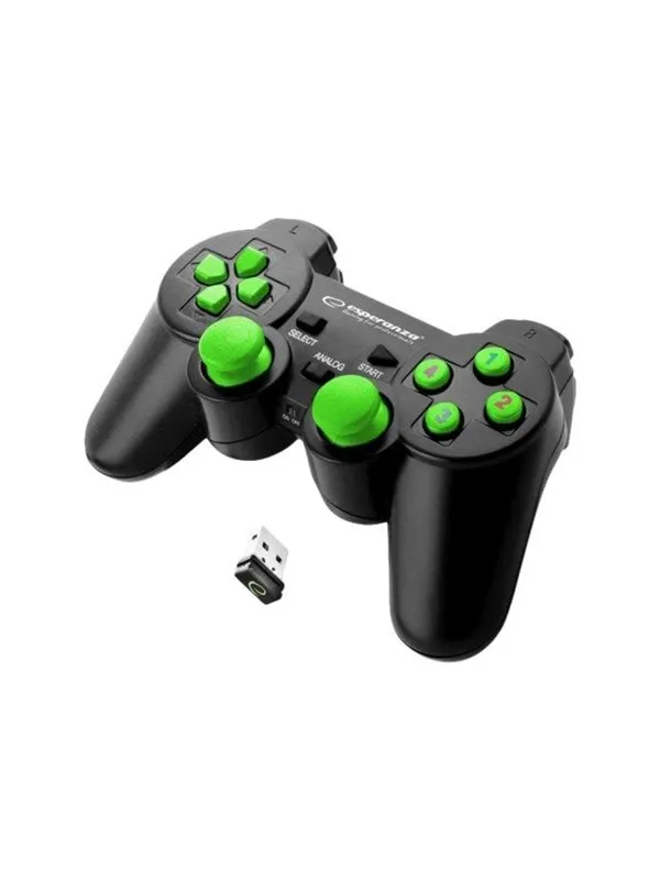 Esperanza GLADIATOR - Black/Green - Wireless Controller - PC