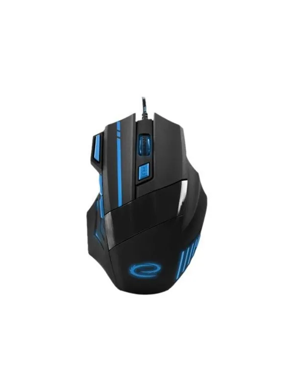 Esperanza MX201 WOLF - mouse - USB - blue - Mus - Optisk - 7 - Blå