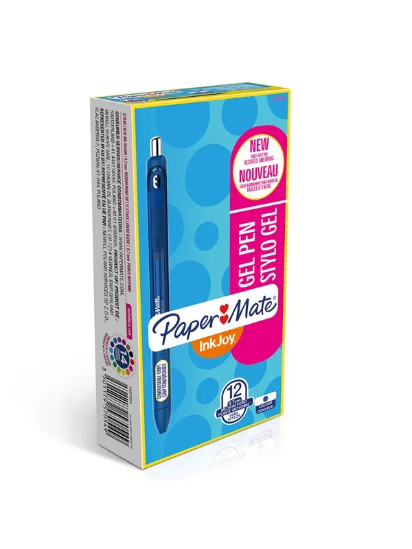 Paper Mate InkJoy Gel Retractable 0.7 mm M Blue 12-Tuck