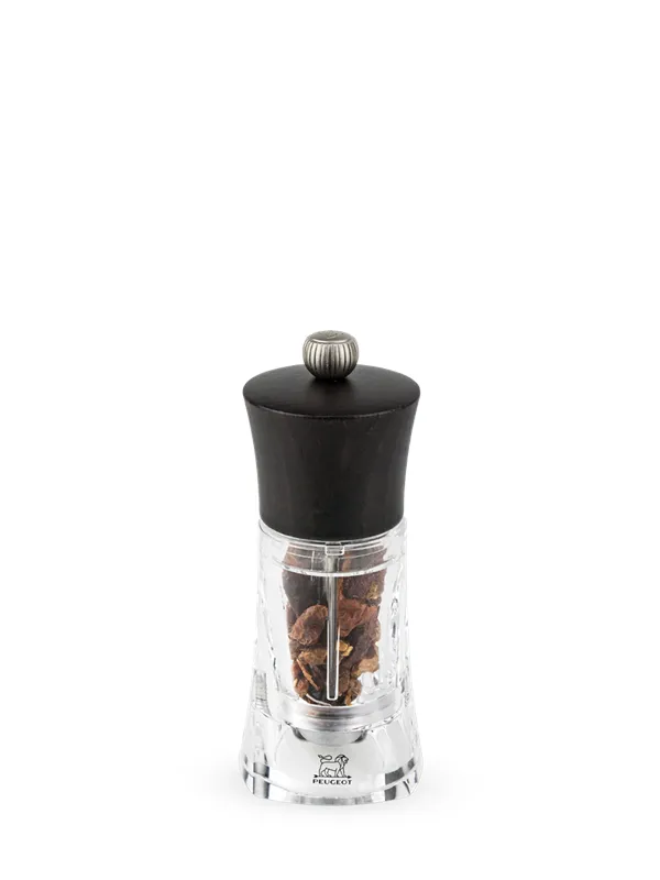 Peugeot Oleron Chili pepper Grinder Acrylic/Wood Chocolate 14 cm