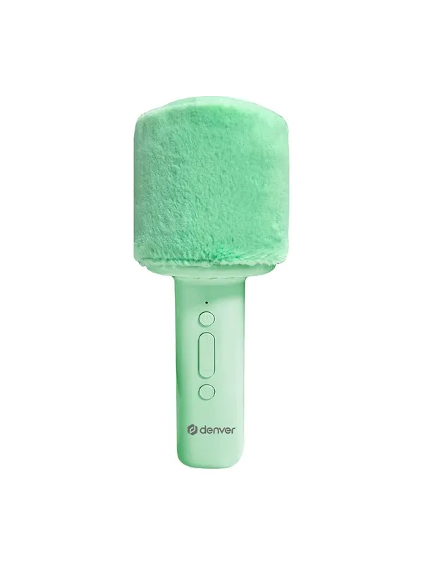 DENVER Bluetooth Karaoke  Microphone Speaker with fluffy top - Green