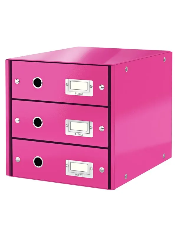 Leitz Skuffkabinett Click & Store  WOW 3 skuffer Rosa