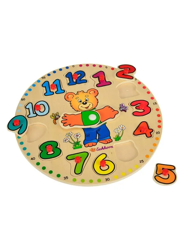 Eichhorn Wooden Leather Clock