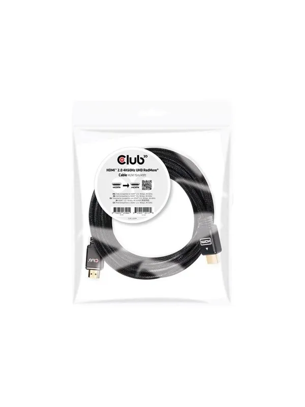 Club 3D HDMI - Skærmkabel - 15m - Sort