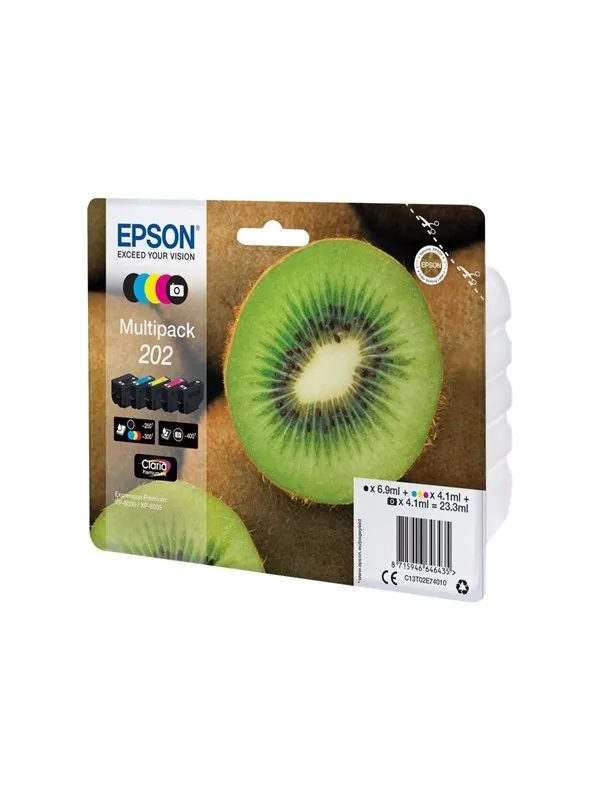Epson 202 Multipack - 5 pakker - sort gul cyan magenta foto-sort - original - blækpatron