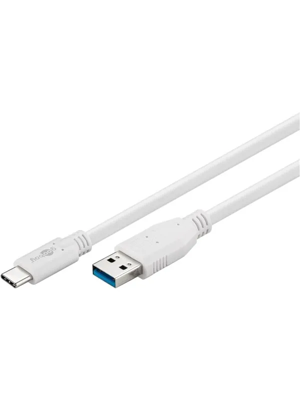 Pro USB-A <-> USB-C - 0.5m - USB 3.0 - Hvit