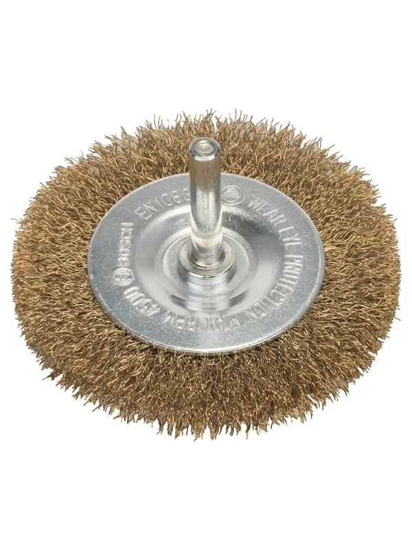 Bosch Skivebørste i stål, krympet, 75 x 0,2 mm, kobberbelagt 75 mm, 0,2 mm, 10 mm