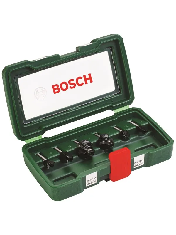 Bosch 6-delers TC fresborsett (6 mm tange)