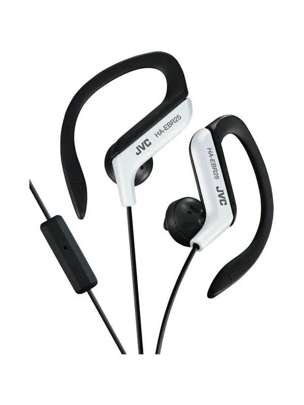 JVC Ear Clip Headphones for Sport with Remote and Microphone - White
