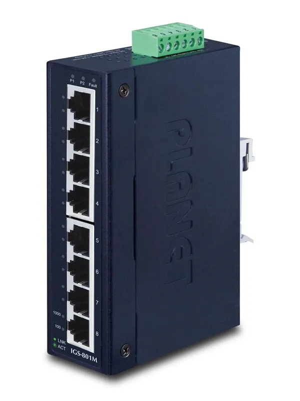 PLANET IGS-801M 8-Port 10/100/1000Mbps Managed Industrial Ethernet Switch