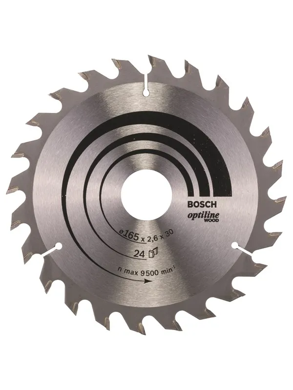 Bosch Sirkelsagblad Optiline Wood 165 x 30 x 2,6 mm, 24