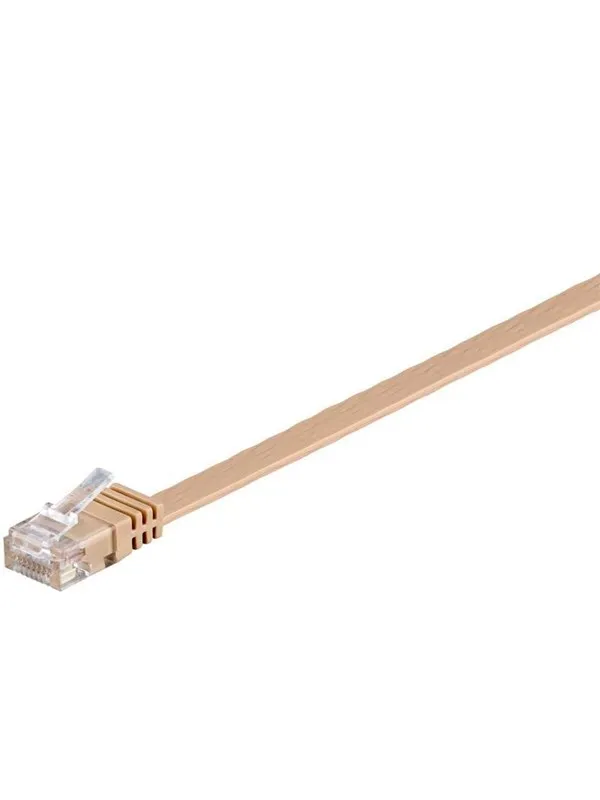 Pro LAN CAT 6 UTP Flat - Brown - 1m