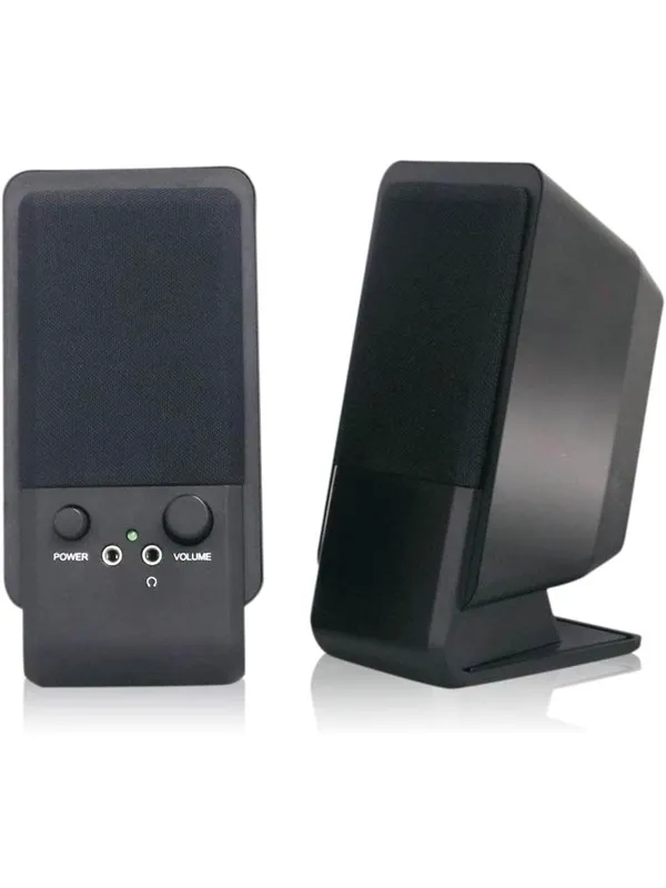 MediaRange Compact Desk Speakers - Black - Svart