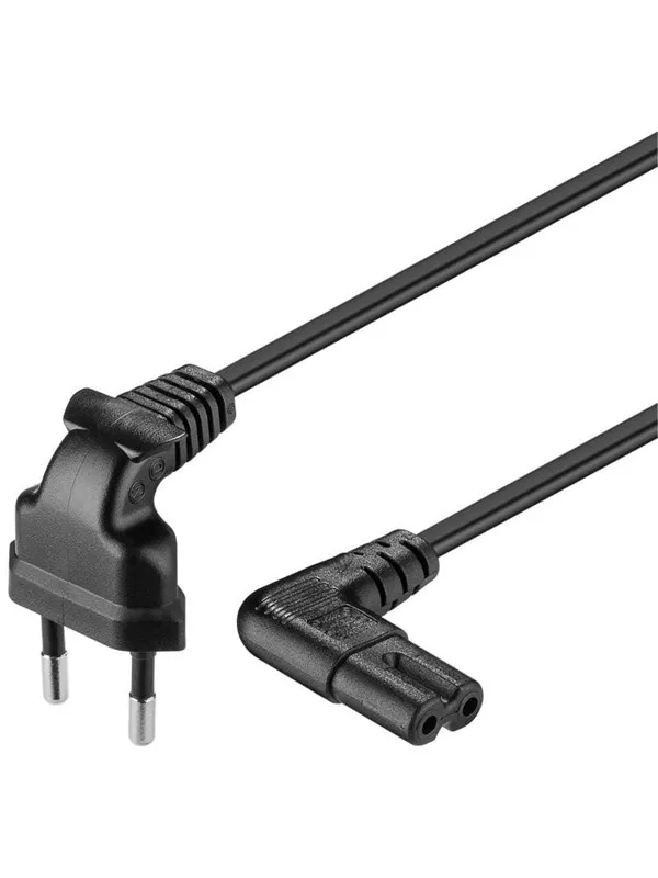 Pro Power cable C7 - 1m - Svart - 90°
